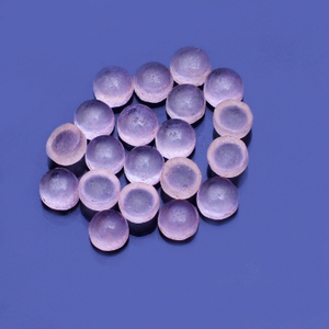 Haute qualité 25 pièces Cabochon de Quartz Rose naturel 4mm 2.6mm d'épaisseur 7.65cts Lot pierres précieuses en vrac coupées en rose vert haut Iroc ventes - Product Image 5