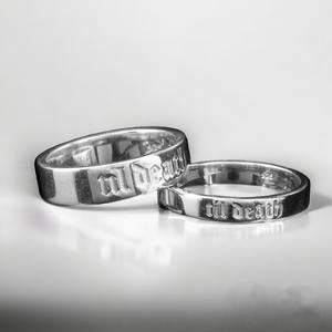 Anillo de Plata hasta la muerte delicado anillo de banda de plata Venta caliente tendencia apilamiento regalo de aniversario anillo de banda de promesa - Product Image 3