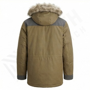 Veste parka d'hiver pour homme, taille moyenne, en toile respirante, manteau chaud, vêtements d'extérieur, style streetwear, veste thermique isolée coupe-vent - Product Image 2