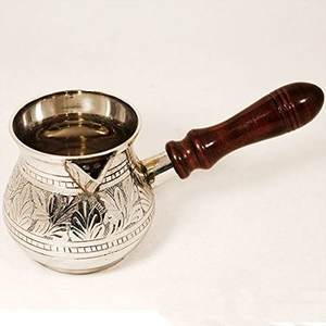 Cafetière turque en laiton poli, ustensile rond très vendu, bouilloire et chauffe-café turques pour garder les boissons au chaud - Product Image 6