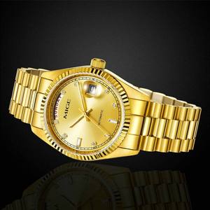 Customized Men's Exclusive <b>Mechanical</b> <b>Watch</b> Solid Gold Water Resistant Miyota Movement Pointer Dial Crown - Product Image 2