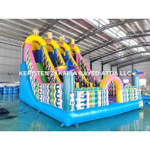 Tobogán Inflable Comercial de PVC de Gran Tamaño, Parque de Animales Inflable, Castillo Inflable de Dibujos Animados para Exteriores, Combo de Doble Carril - Product Image 2