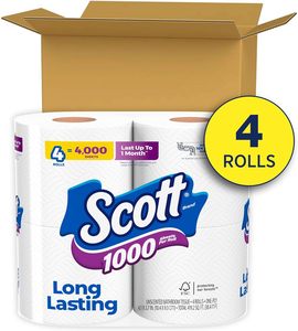 สก๊อต1000แผ่นต่อม้วนกระดาษชำระ, 4ม้วน, เนื้อเยื่ออาบน้ำ - Product Image 3
