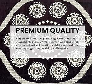 Alfombra de chenilla de 5x7 pies | Alfombra de terciopelo suave para sala de estar, salón y Dormitorio | Alfombra de suelo para el hogar | Designer Dari for Floor - Product Image 4