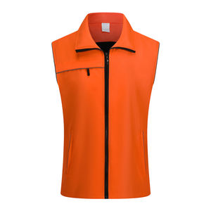 Gilets de pêche d'automne à fermeture éclair de taille personnalisée Manteaux de loisirs pour hommes amples Tops minces Vestes pour hommes Gilet pour hommes de grande taille - Product Image 2