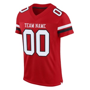 Maillot de rugby authentique personnalisé rouge blanc noir style performance uniformes d'équipe personnalisés respirant antibactérien - Product Image 4