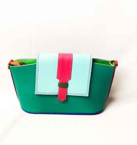 New Designer Recycled Genuine Leather <b>Crossbody</b> Shoulder Bag Western Colorful Leather Luxury Large Capacity <b>Handbags</b> for <b>Women's</b> - Product Image 3