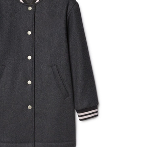 เสื้อแจ็กเก็ตบอมเบอร์ทีมโรงเรียนเบสบอลผ้ากำมะหยี่ปักลายสำหรับผู้ชายที่ตั้งในฤดูหนาวแนวสตรีท - Product Image 3