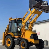 JCB 3CX Wheel Loader Bekas 3 Ton 1m Bucket Merek Asli Inggris Konstruksi Jam Operasi Rendah Bersertifikat CE Backhoe Loader Motor 82KW