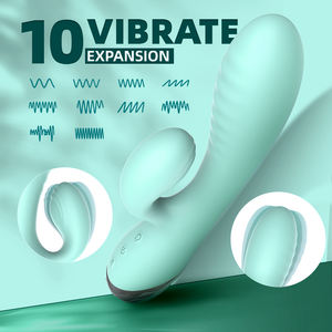 Inserción 2 en 1 en el clítoris de la vagina, estimulación del pezón de silicona de grado médico Anal, vibrador inflado, vibrador deportivo G - Product Image 4