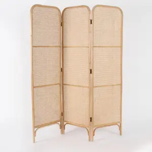 Rattan Partition, Rattan Room Divider Handmade Rattan Screens Vintage mid century room divider interior partition folding screen