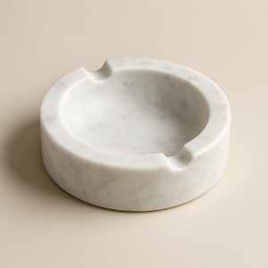 Cendrier long en marbre blanc tendance, porte-cigarettes en pierre solide de luxe, forme rectangulaire moderne, élégant cendrier en marbre artisanal - Product Image 6