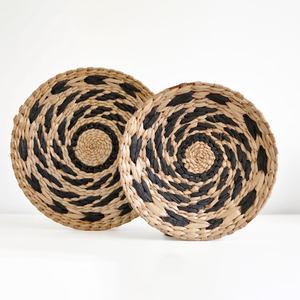 Accessoires artisanaux pour décorer les murs, art mural suspendu en jacinthe d'eau, décoration murale en fibre naturelle - Product Image 5