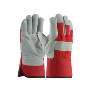 Guantes de seguridad profesionales de cuero de vaca de alta resistencia, equipo de protección de manos de aparejo de trabajo - Product Image 1