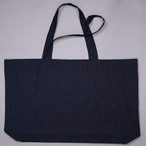 Bolsa de lona de 100% algodón ecológica extragrande, bolsa de compras de playa y comestibles resistente multiusos con logotipo personalizado - Product Image 2