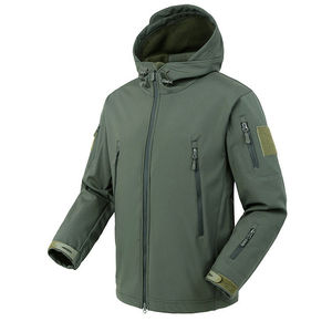 Cheap Price Premium Quality Regular Length Soft Shell Fleece Hoodie Jacket High Quality Zip Pockets Warm Winter <b>Coat</b> OEM Options - Product Image 3