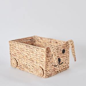 Panier tissé à la main pour le rangement de la salle de jeux des enfants, paniers en jacinthe d'eau naturelle, directement de l'usine - Product Image 6