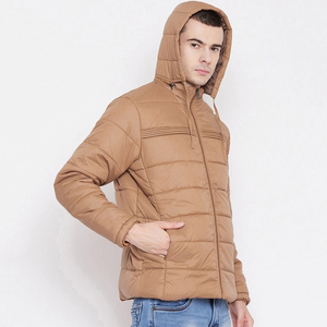 High Quality Men's Winter <b>Puffer</b> <b>Jacket</b> Long Sleeve Hooded Collar with Customised Logo <b>Thin</b> Coated New Condition Wholesale - Product Image 3