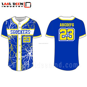 Vente en gros OEM Maillot de baseball sur mesure pour hommes Uniforme de l'équipe de softball en polyester Vêtements de football américain en spandex Logo personnalisé - Product Image 5