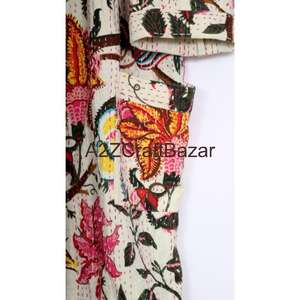 Veste kimono en coton 100% élégante et luxueuse, matelassée, imprimée à la main, pour l'hiver, vêtements de fête, respirante, douce pour femmes - Product Image 2