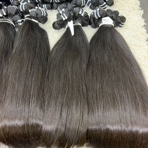 Cheveux naturels lisses dans la trame, 100% cheveux humains, cheveux bruts cambodgiens un donneur - Product Image 1