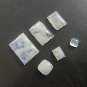 6 uds de piedra lunar arcoíris Natural 6x6mm a 22x16mm cabujón de cojín rectangular 46,75 CTS Iroc ventas cabina de piedras preciosas sueltas US $16 - Product Image 4