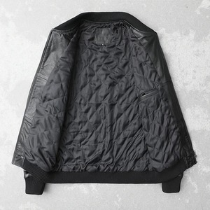 Veste d'affaires mince pour hommes manteau en cuir véritable en cuir de vachette veste de vêtements à la mode pour hommes livraison DDP - Product Image 5