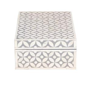 Handcrafted Eco-Friendly MDF Jewelry Storage <b>Box</b> Resin Bone Inlay Artisan Model Pattern Organizer for Rings Earrings <b>Keepsakes</b> - Product Image 1