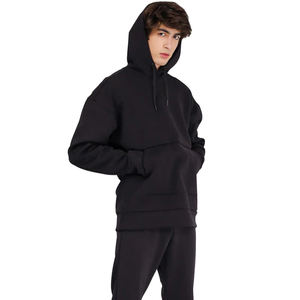 เสื้อฮู้ดดี้ผ้าคอตตอนเนื้อนุ่มพิเศษ ทรงโอเวอร์ไซส์ สั่งทำได้ สีอ่อน สำหรับผู้ชาย สินค้าขายดี - Product Image 5