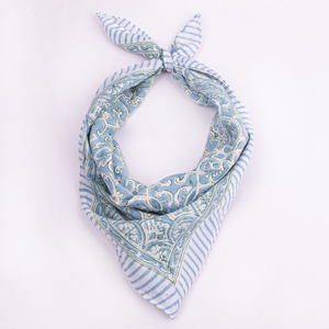 Pañuelo de Algodón Transpirable con Estampado Floral Personalizado, Pañuelo Cuadrado Ecológico para la Cabeza, Ropa de Calle, Moda, Festivales, Eventos, Venta al por Mayor - Product Image 1