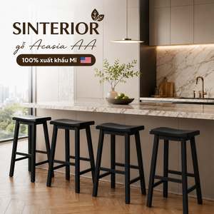 Tabouret de bar noir 63 cm, tabouret de comptoir en bois, tabouret haut moderne, chaise de salle à manger pour cuisine - Product Image 3