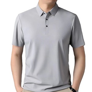 Polo de couleur unie de haute qualité pour hommes logo personnalisé T-shirt chemise de travail vierge à manches courtes broderie personnalisée - Product Image 4
