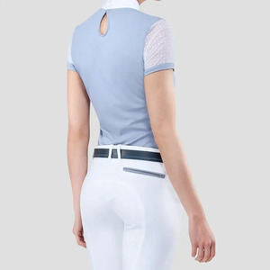 Camisa de demostración de capa base para montar a caballo para mujer, Jersey elástico con logotipo personalizado, camisa ecuestre de alta calidad - Product Image 2