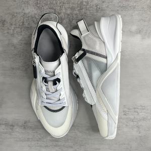 Chaussures de course de qualité supérieure, baskets en cuir véritable de créateur, baskets épaisses pour hommes, fermeture à lacets, chaussures respirantes et douces - Product Image 3