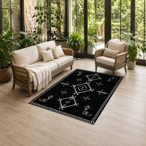 <b>RUGS</b> DEPOT LXDP-0840 Wholesale Black Charcoal Designer Pattern Digital Printed Machine Washable Chenille Area <b>Rug</b> <b>Non</b> <b>Slip</b> - Product Image 6