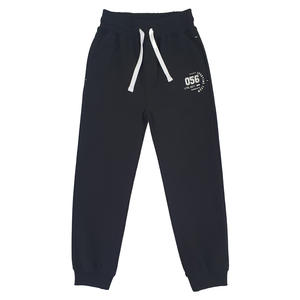 Pantalon élégant pour garçons pantalon pour enfants fournisseur fiable coton noir lacé - Product Image 1