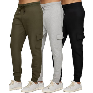 Nueva moda ropa casual Fleece personalizado cargo botones hombres Fleece pantalones de chándal pantalones para hombres - Product Image 2