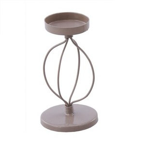 Bougeoirs décoratifs de T-Light de fer avec le revêtement de poudre noire fini pour le bougeoir à la maison de T-Light de décor - Product Image 4
