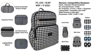 Stylish Comfortable <b>Women's</b> Trendy Thread Pattern Backpack <b>for</b> <b>Office</b> College Features Three Straps Chains <b>for</b> Daily Carry - Product Image 2