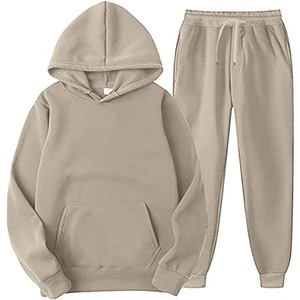 Survêtements d'hiver de Trackie de loisirs unisexe sweats à capuche en coton personnalisés respirant technique de teinture unie sport pour hommes femmes vente en gros - Product Image 2
