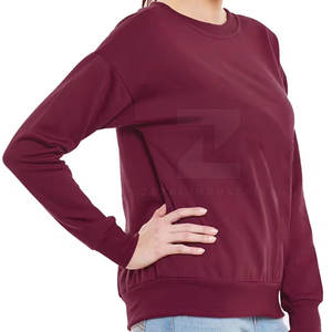 Pull d'hiver de style simple pour femmes coupe ajustée 100% coton sweat-shirt respirant avec logo avant 2025 meilleur design - Product Image 3