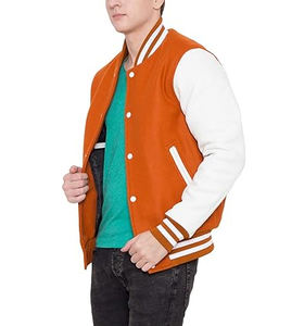 OEM Custom Design Cotton Fleece Mens Varsity Jacket University Baseball Varsity CollegeBaseballjacket for men - Product Image 3