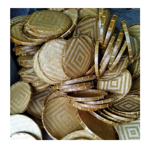 Natural Bamboo Winnowing <b>Basket</b> Bamboo Sieve Tray Bamboo <b>Basket</b> for Household and Restaurant - Product Image 2