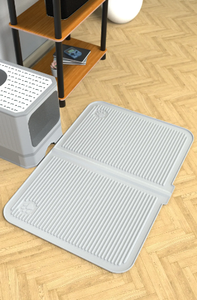 Alfombrilla plegable de silicona de gran tamaño, 40x60 cm, para atrapar basura verde, antideslizante, para perros y gatos, alfombrilla impermeable lavable para mascotas, alfombrillas para mascotas - Product Image 6