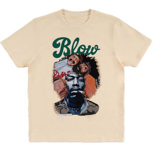 T-shirt à manches courtes pour hommes personnalisé Vintage graphique Streetwear sérigraphie 260 grammes haut à manches courtes sérigraphié - Product Image 4