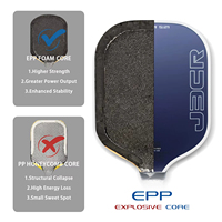 Raquette de pickleball MST J3CR Honolulu Crystal Grit T700 en carbone, noyau en mousse EPP pressé à chaud sablé grossier de 16 mm, prête à être expédiée