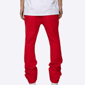 กางเกงวอร์มผ้าคอตตอนสไตล์สตรีทผ้าฟลีซแบบลำลองเอวกลางกางเกงวอร์มขาบานสำหรับผู้ชายมาใหม่โลโก้ที่กำหนดเอง - Product Image 6