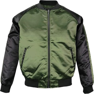 Parches de letras bordadas personalizadas Chaqueta de satén bordada en 3D vintage Chaqueta de alta calidad Chaqueta con logotipo personalizado para los hombres - Product Image 5
