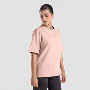 Camiseta GA All Day Tee 1.0 (Rosa Claro) 100% Algodón para Mujer, Corte Ajustado, Transpirable, Diseño Animado de Animales, Decoración con Letras, Talla XS - Product Image 3