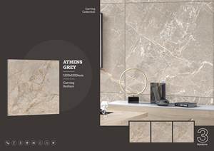 เครื่องเคลือบดินเผาแกะสลัก1200x1200หรูหรา | กระเบื้องเซรามิกเคลือบเงาขัดเงา | คอลเลกชันพื้นผนังรูปแบบขนาดใหญ่ระดับพรีเมี่ยม - Product Image 2